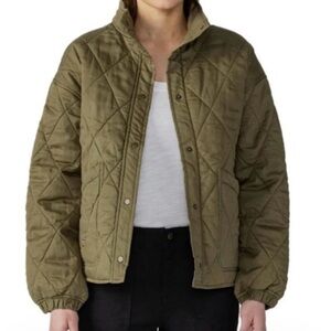 NWOT Sanctuary Social Standard Quilted chore lined boxy relaxed jacket green XS